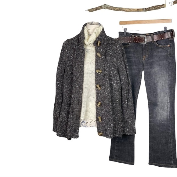 Charter Club Women’s Wool Gray Tweed Cardigan 1X - Picture 11 of 11